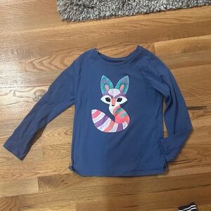 Tea Collection Blue Fox Long Sleeve Tee